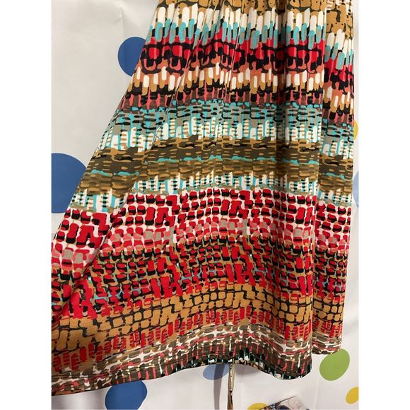 Neesha Multi Color Sleeveless Dress Belted Size S/M Pretty 🎈🌷 - Picture 3 of 12